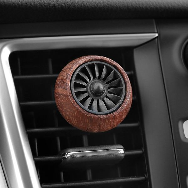 

car fragrance diffuser air freshener vent clip wooden car essential oil diffuser purifier with 3 refill oil pad3