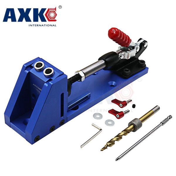 

woodworking guide carpenter kit system inclined hole drill tools clamp base drill bit kit system pocket hole jig dt088