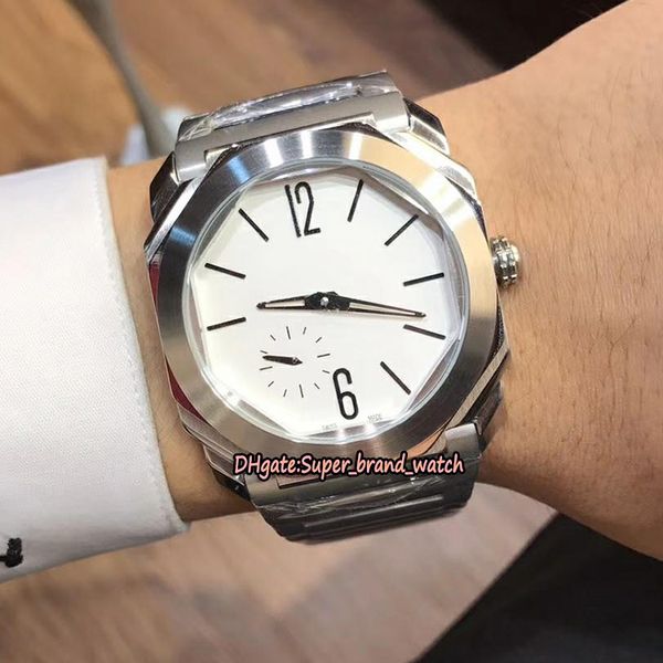 

octo finissimo octo 103011 bgo40c14ttxtauto silvery case white dial miyota automatic 102711 mens watch 316l steel band watches, Slivery;brown