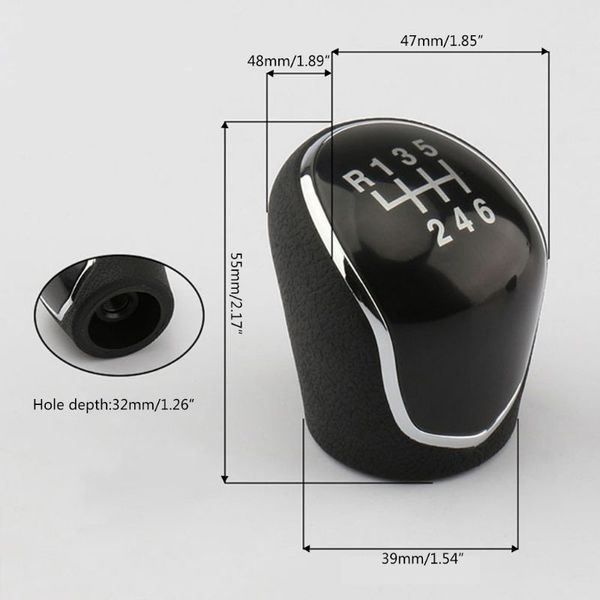 

6 speed manual stick gear shift knob lever head handball for ix35 12-16 k1af