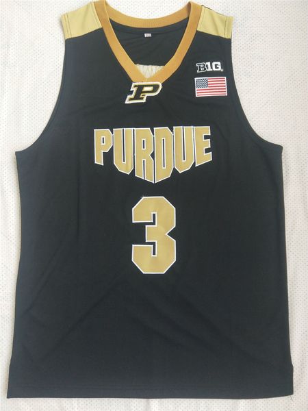 

purdue university boilermakers #3 c.edwards stitched college basketball jerseys retro black