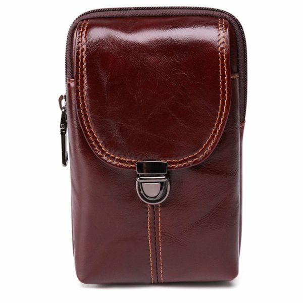 

winsun men's waist bag fanny pack genuine leather pouch phone belt bag coin purse pocket belt bum pouch pack vintage hip bag 2019