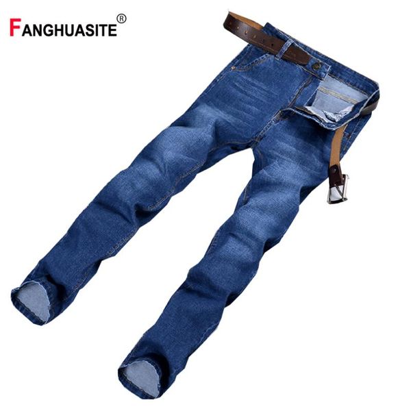 

spring and summer new men's fashion jeans thin section solid color full length pants casual light breathable straight pants cc13, Blue