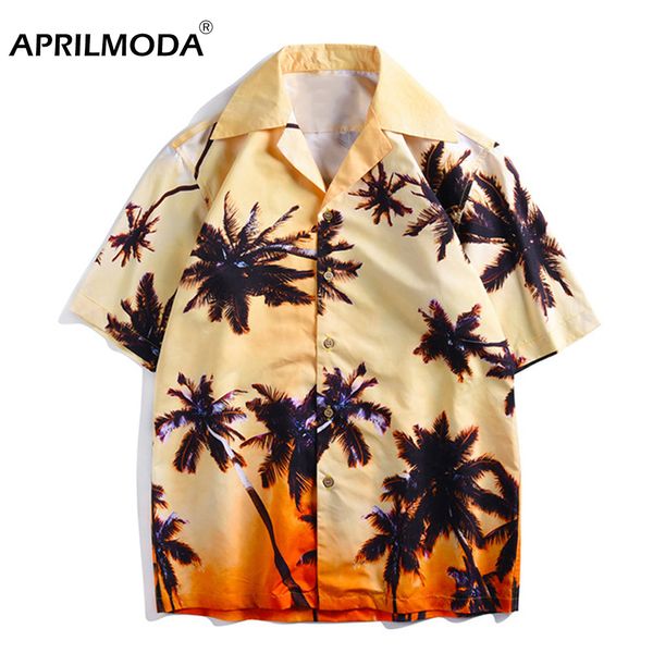 

мужская гавайская рубашка для летнего пляжного отдыха мода цветочный принт плюс размер гавайские рубашки новые повседневные camisas рубашка, White;black