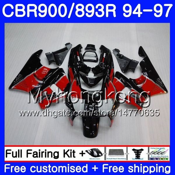 Kit per Honda CBR900RR CBR 893RR Stock Red Hot 1994 1995 1996 1997 Body 260HM.25 CBR 893 CBR900 RR CBR893 RR CBR893RR 94 95 96 97 FAIRINA