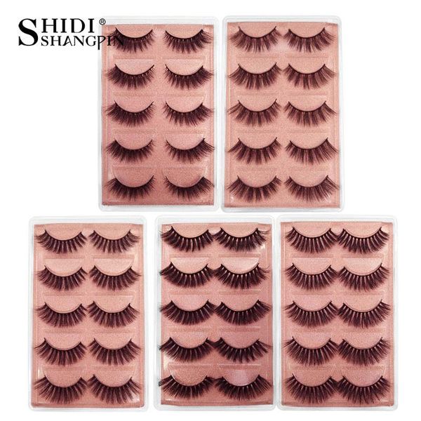

shidishangpin 20 boxes eyelashes natural long 3d mink eyelashes makeup 3d mink lashes hand made wholesale false