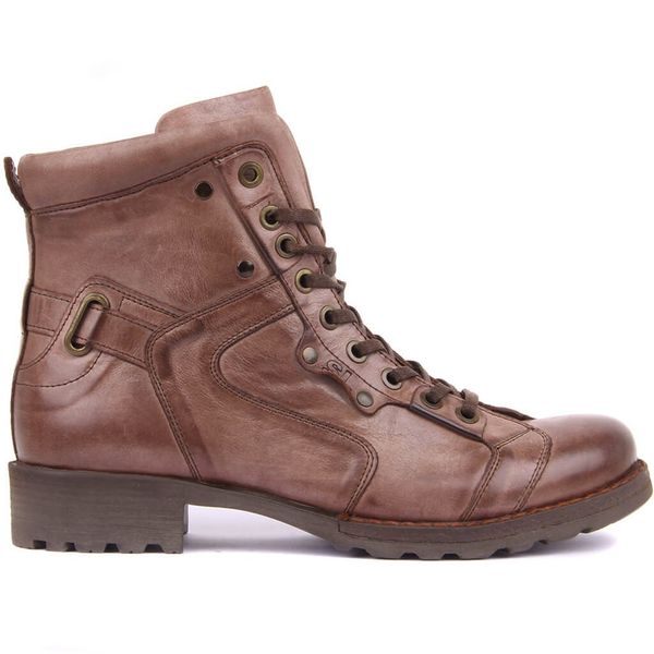 

sail lakers-brown leather women 's boots, Black