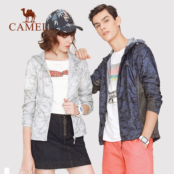 

camel summer sun protective coat jacket women men clothing uv waterproof hiking camping outdoor windproof lightweight 2019, Blue;black