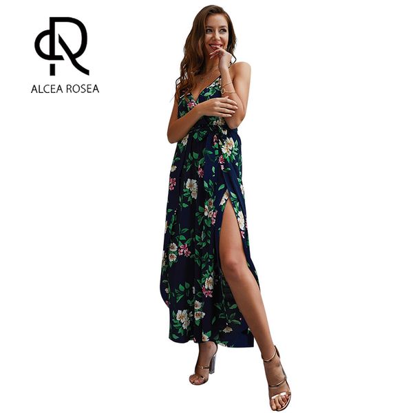 

alcea rosea floral print jumpsuits women v-neck split strap flare lady romper summer beach loose female jumpsuit ar2061, Black;white