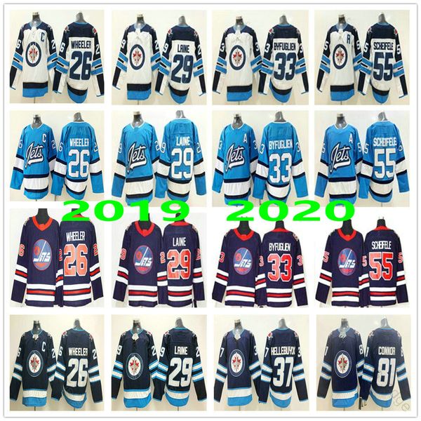 

2019 heritage classic navy winnipeg jets blake wheeler patrik laine connor hellebuyck kyle connor mark scheifele man woman kids youth jersey, Black;red