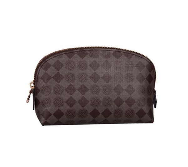 

hight quality canvas oxidizing leather cosmetic pouch famous brand designer zippy toiletry bag makeup case m47515 m47353