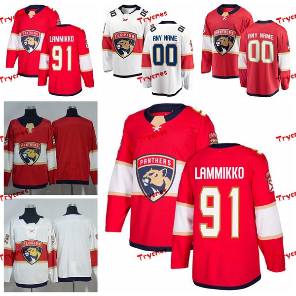 

2019 florida panthers juho lammikko stitched jerseys customize home red shirts #91 juho lammikko hockey jerseys s-xxxl, Black;red
