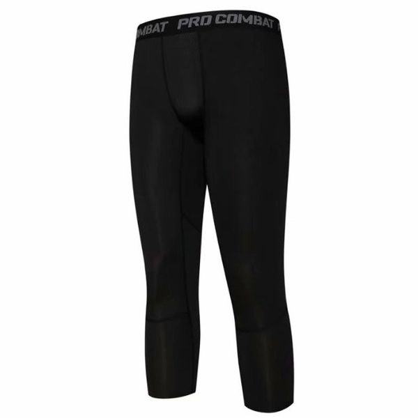 

mens compression tights basketball running pants bodybuilding jogging gym leggings men sportswear football training trousers, Black;blue
