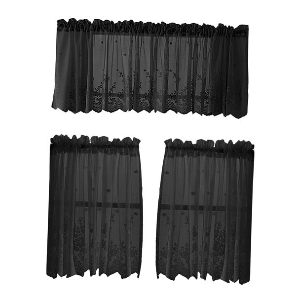 

set of 2 kitchen curtains pair brise breeze curtain bistro modern style