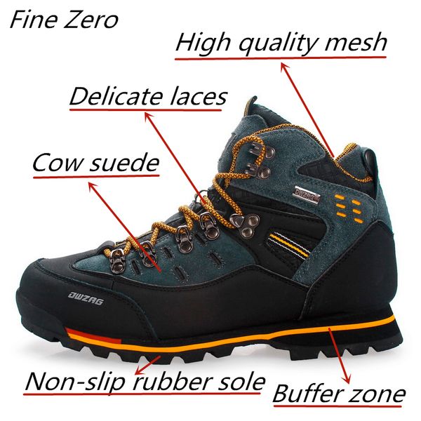 

new qualiity waterproof hiking shoes non-slip wear mountain climbing shoes outdoor hiking boots men hunting trekking sneakers
