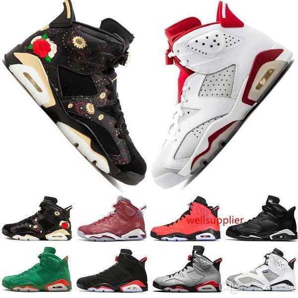 

box bred 2019 with vi 6 6s mens basketball shoes infrared 23 3m reflective tinker gatorade green oreo men sports sneakers designer trainers