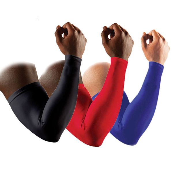 

elbow & knee pads 1 pair basketball arm brace support lengthen sleeves guard sports safety protection warmers cycling, Black;gray