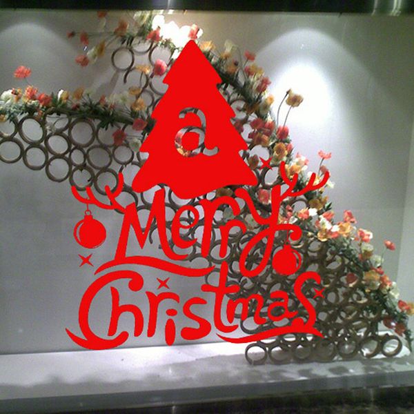 

#l5 christmas decoration new year party decoration santa window cartoon background decorative glass sticker