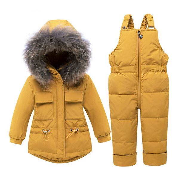 

2019 winter down jacket kids overalls for girls clothes children snowsuit baby boy parka coat toddler clothing set -30 degrees, Blue;gray