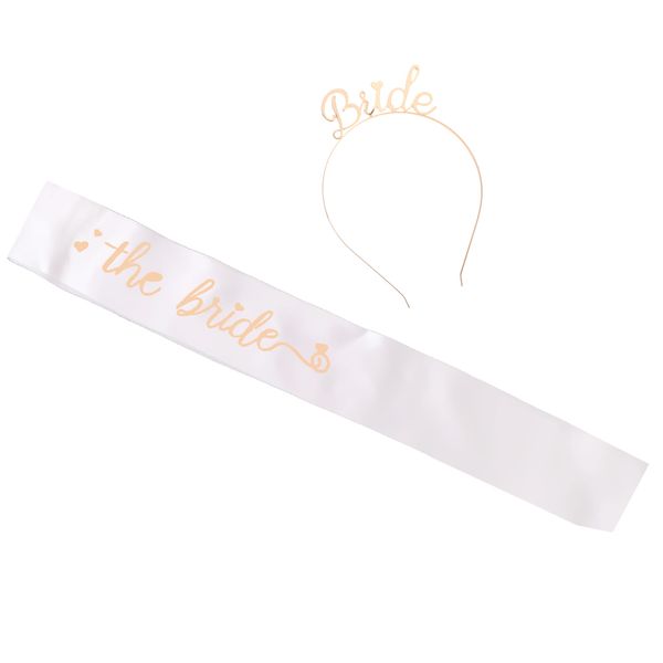 

bachelorette party decorations kit- the bride sash & headband tiara
