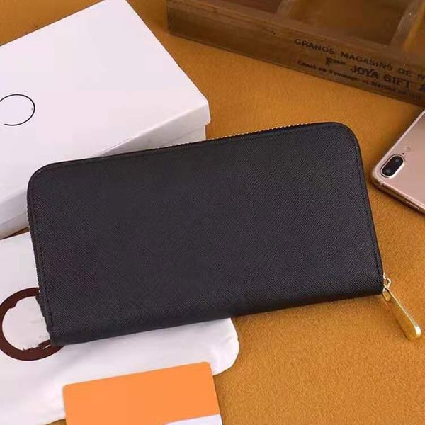 

2020 wholesale lady long wallet multicolor coin purse card holder original box women classic zipper pocke, Red;black