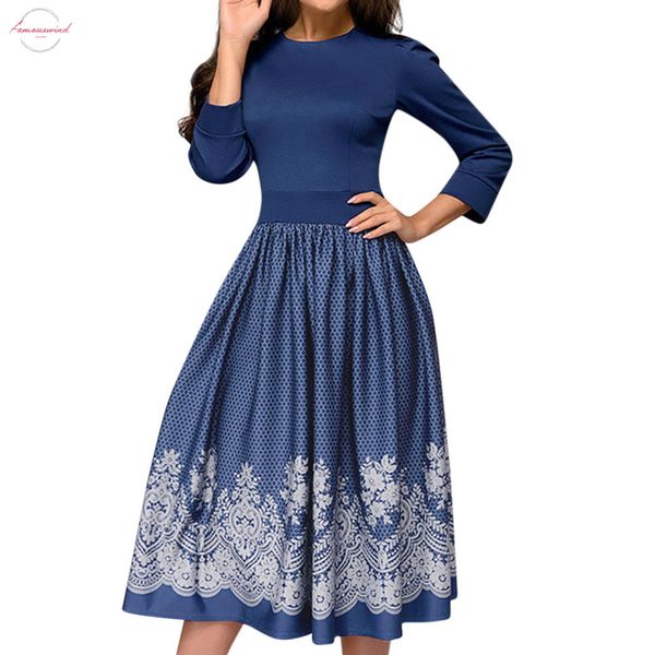 

summer party dress women vintage print three quarter sleeve casual dresses woman party gothic dress women clothes 2020, Black;gray