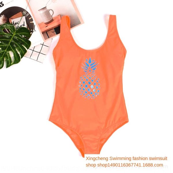 

2020 swimming fashion swimsuit pineapple offset bikini one-piece swimsuit female bikini, White;black
