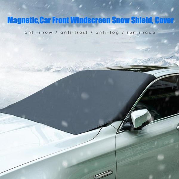 

10x120cm magnetic car front windscreen snow ice shield protector cover windshield sun shade anti-snow anti-frost anti-fog cover