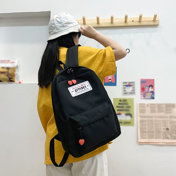 

lady nylon cute solid color large capacity student bag elegant ladies charming backpack exquisite girls original backpack