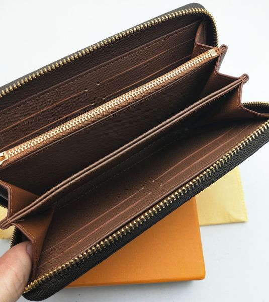 

designer wallet famous women men luxury paris style check plaid handbags organizer long zipper wallet clutch purse with box, Red;black