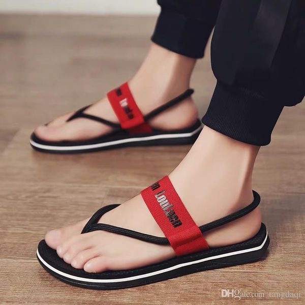 

slipper men's summer fashion outside wearing flip-flops korean version of the trend outdoor personality 2019 new casual men's sand, Black