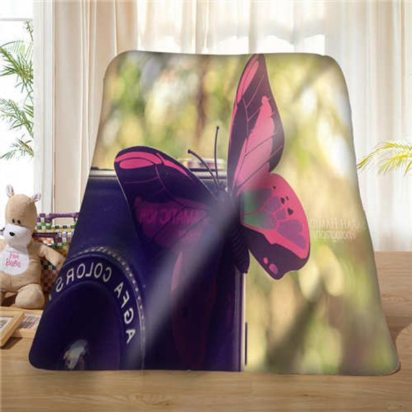

custom camera and beautiful maroon (1) blanket soft fleece diy your picture decoration bedroom sofa multi size#929-02-002-5