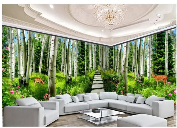 

forest path space full house wall mural 3d wallpaper 3d wall papers for tv backdrop