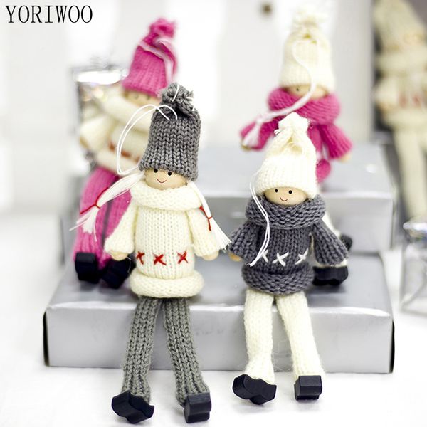 

yoriwoo 2pcs merry christmas dolls happy birthday party decorations kids gifts 2019 christmas tree ornaments xmas tree hanging