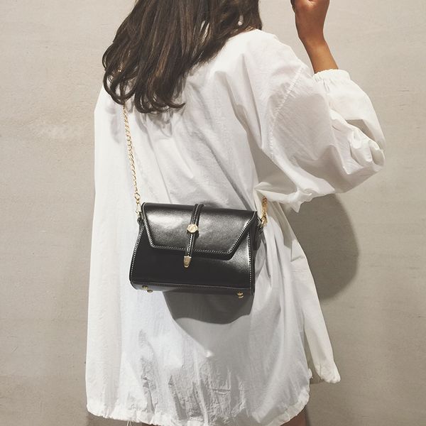 

ins new bag girl 2018 new korean edition chao autumn winter baitao chain small square bag mini slant