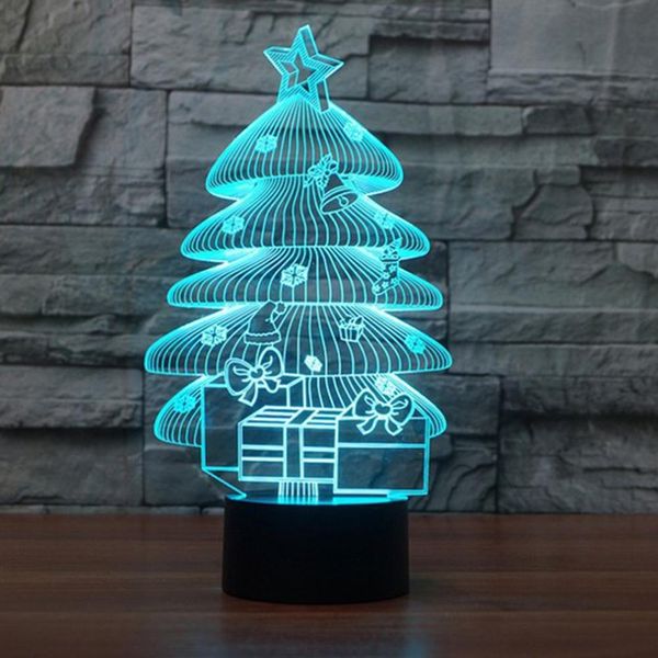 

christmas tree santa claus acrylic material colorful 3d led night light home decoration creative electronic night light children