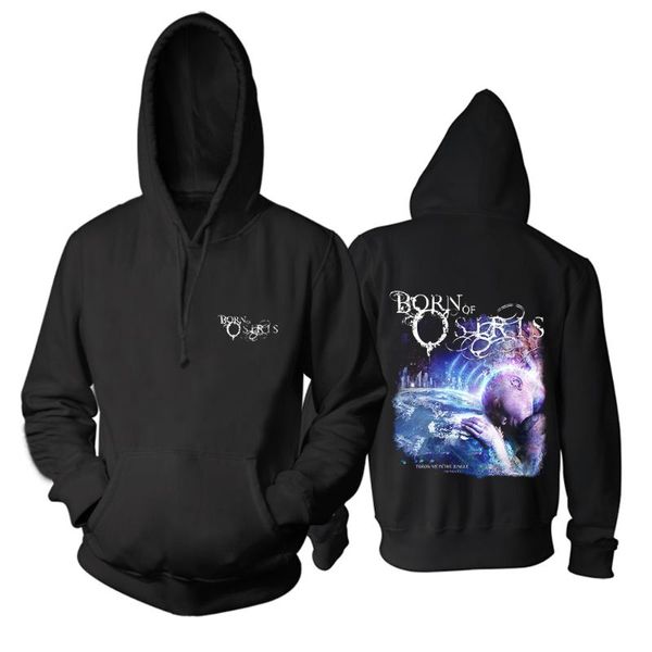 

3 designs born of american rock band pollover sweatshirt rocker nice soft warm heavy metal hoodies sudadera punk fleece, Black