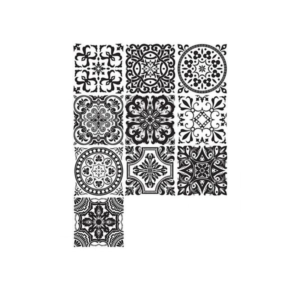 

afbc 10 pcs self-adhesive tile sticker bathroom kitchen wall stair floor wall sticker home decoration