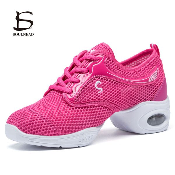 

dance sneakers women's air mesh square dance shoes jazz shoes woman outdoor air cushion sports fitness size 35-41