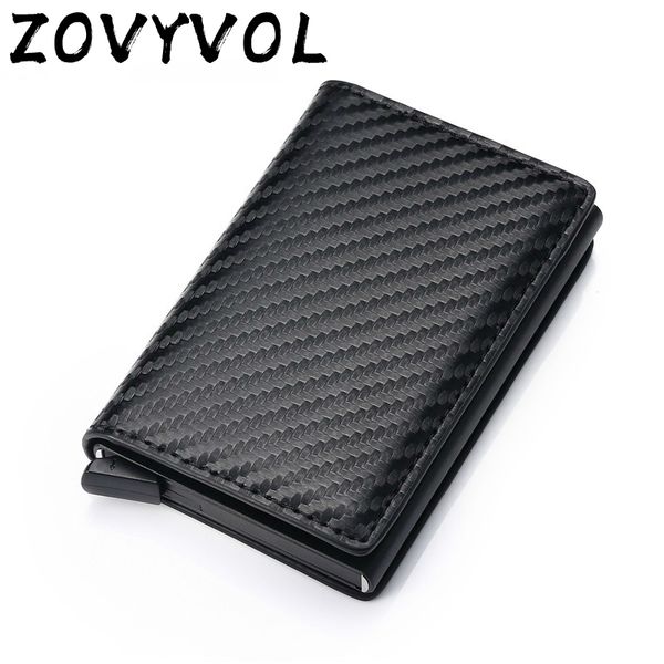 

zovyvol smart wallet business card holder hasp aluminum metal credit business mini card wallet dropshipping women, Red;black