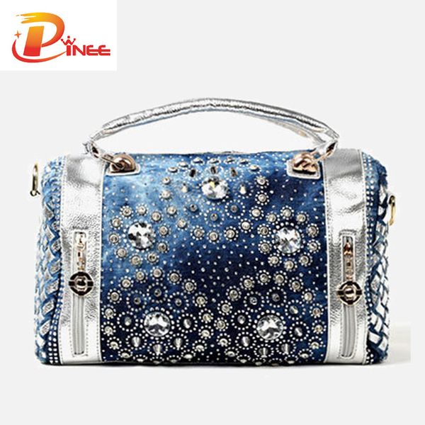 

summer fashion women handbags diamond decoration oxford tote bags casual ladies purse beach bag