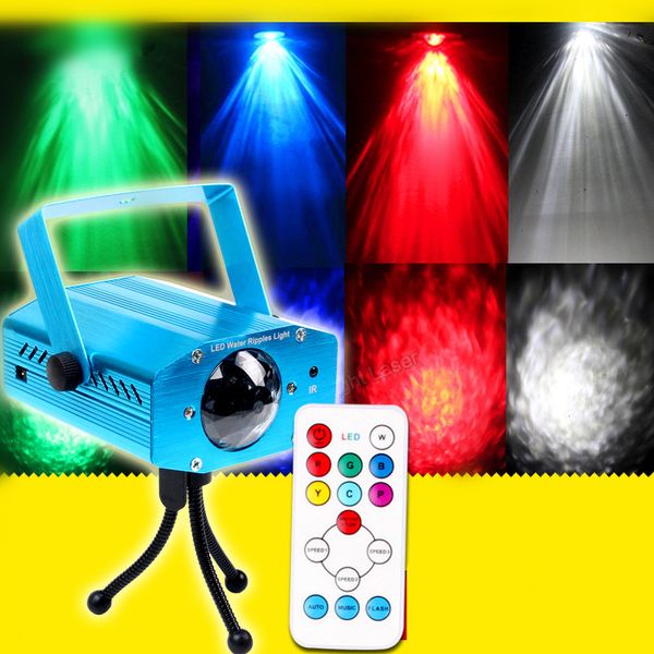 Telecomando 7 LED a colori Increspature dell'acqua Mini discoteca DJ Stage Lighting Bar KTV Lampada stroboscopica a LED ad attivazione vocale automatica