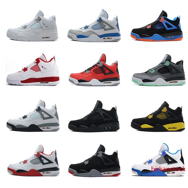 

4 men basketball shoes motorsport alternate 89 black suede pure money white cement royalty man 4s sport sneakers us size 8-13