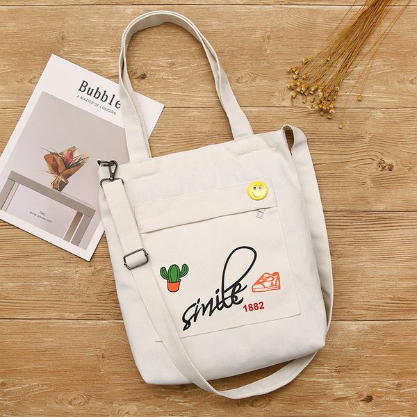 

printed original canvas bag customized japanese and korean simple artistic single-shoulder bag student shopping cloth