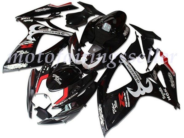 

new abs plastic fairings kit fit for suzuki gsxr600 gsxr750 gsx-r600 r750 k6 2006 2007 injection mold black spray