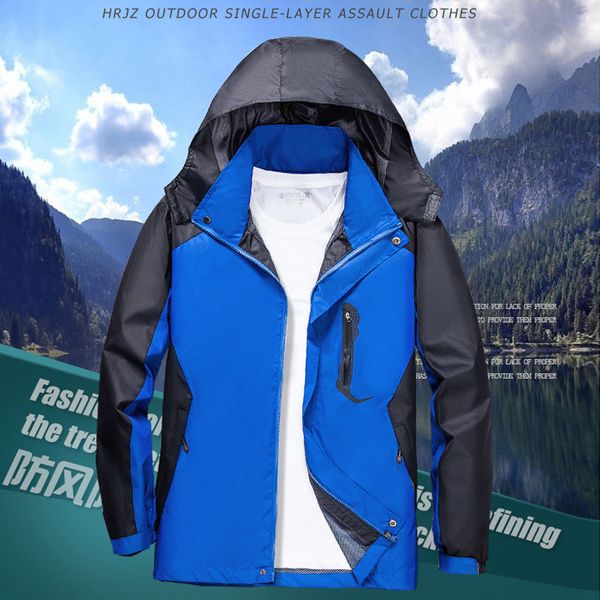 

jaycosin men's winter autumn jacket coat helmet hooded coat outdoor sportswear waterproof men's loose hooded jacket, Black;brown