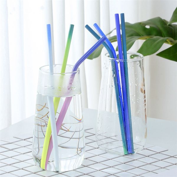 

change color straw reusable stainless steel straws amazing color change reusable metal straight bent drinking straws 5061