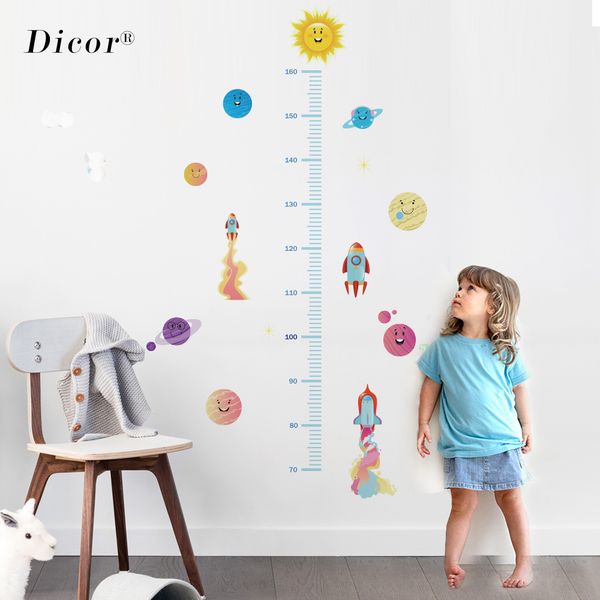 

dicor cartoon height measure wall sticker for kids rooms growth chart nursery room decor kids room stickers wall decor sticker