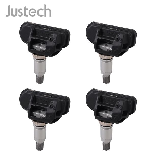 

justech 4pcs 433mhz tire pressure sensor a0009050030 with rubber valve stem for car tpms tire pressure sensor