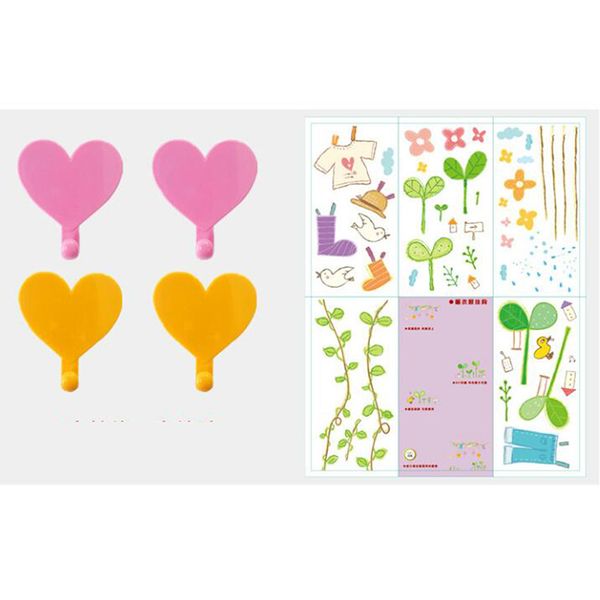 

мультфильм diy цветок лица обои сильный крючок стены наклейки липкий крюк практическая sticky для дома декор бытовая аксессуар